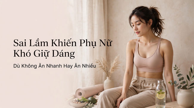 Sai Lầm Khiến Phụ Nữ Khó Giữ Dáng Dù Không Ăn Nhanh Hay Ăn Nhiều